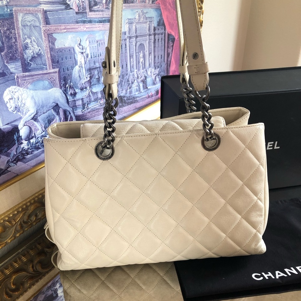 Chanel Cream Cambon City Rock Tote - Picture 3 of 11